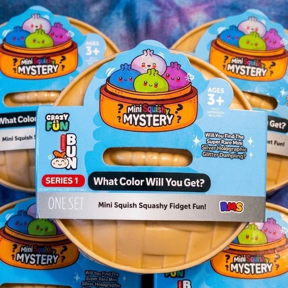 RMS Squishy Bun Mini Mystery Rare Holographic Glitter Dumpling S1 Viral New 2026